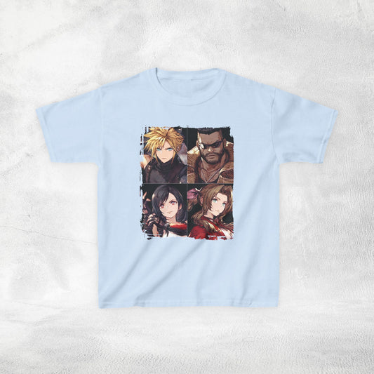 Kids gaming shirt Final Fantasy Cloud Barret Tifa and Aerith