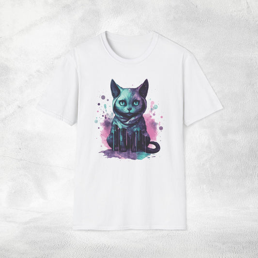 Unisex Gothic Shirt Pastel Black Cat