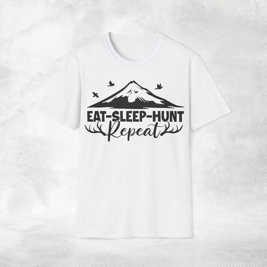 Unisex hunting shirt eat sleep hunt repeat