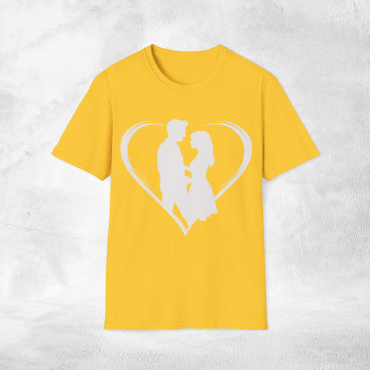 Unisex couples T-Shirt heart