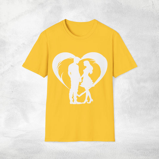 Unisex couples T-Shirt heart
