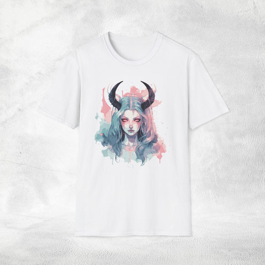 Unisex Gothic Shirt Pastel Baphomet Girl