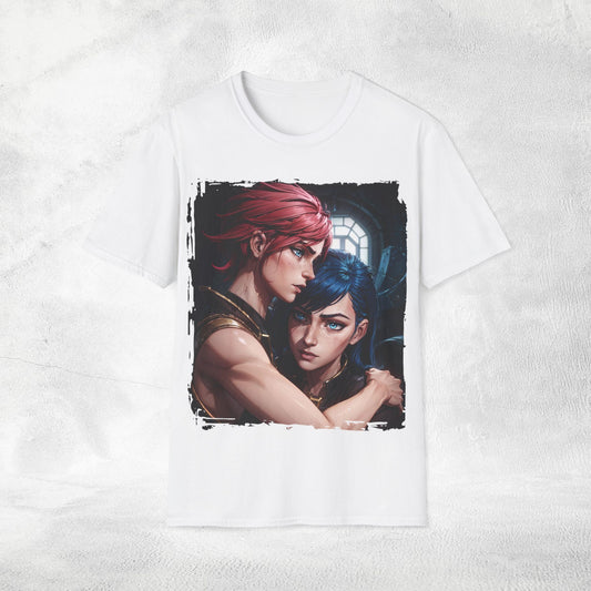 Unisex Gaming shirt Arcane Series LOL Caitlyn and Vi