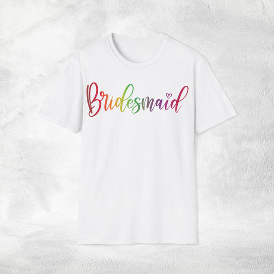 Women's T-Shirt Bridesmaid bachelorette party Rainbow LGBTQ+ Edition