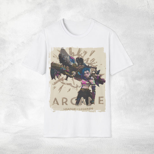 Unisex Gaming shirt Arcane Series LOL Jinx