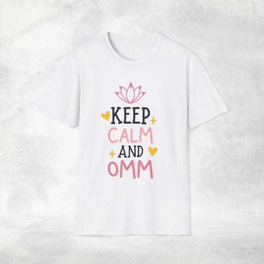 Women's yoga shirt keep calm and omm