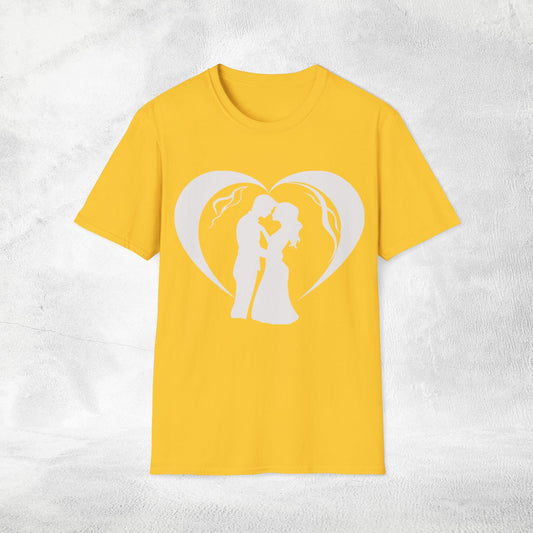 Unisex couples T-Shirt heart