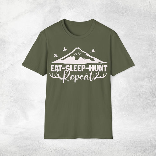Unisex hunting shirt hunting eat sleep hunt repeat