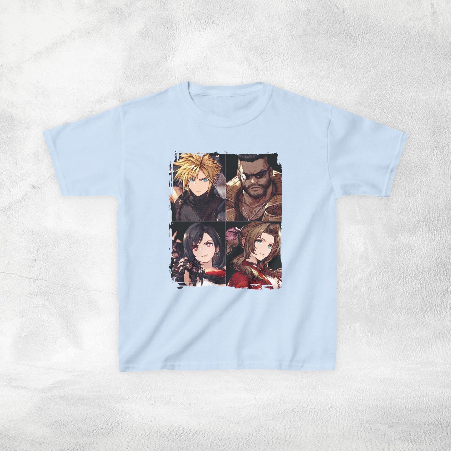 Kids gaming shirt Final Fantasy Cloud Barret Tifa and Aerith