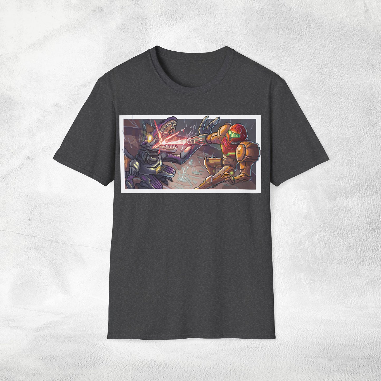 Unisex gaming shirt Samus Aran PixelArt