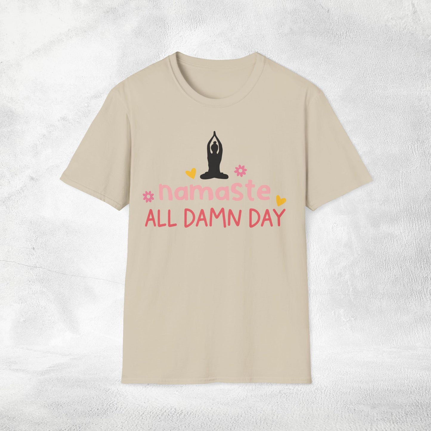 Women's yoga shirt monday namaste all damn day