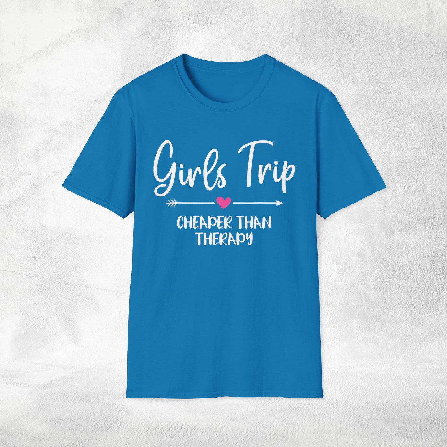 women shirt girls trip cheaper than therapy