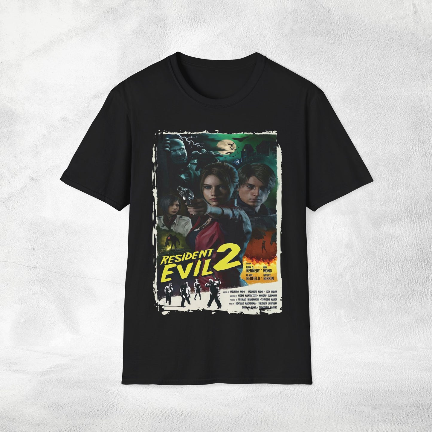 Unisex gaming shirt Resident Evil 2 Retro Vintage