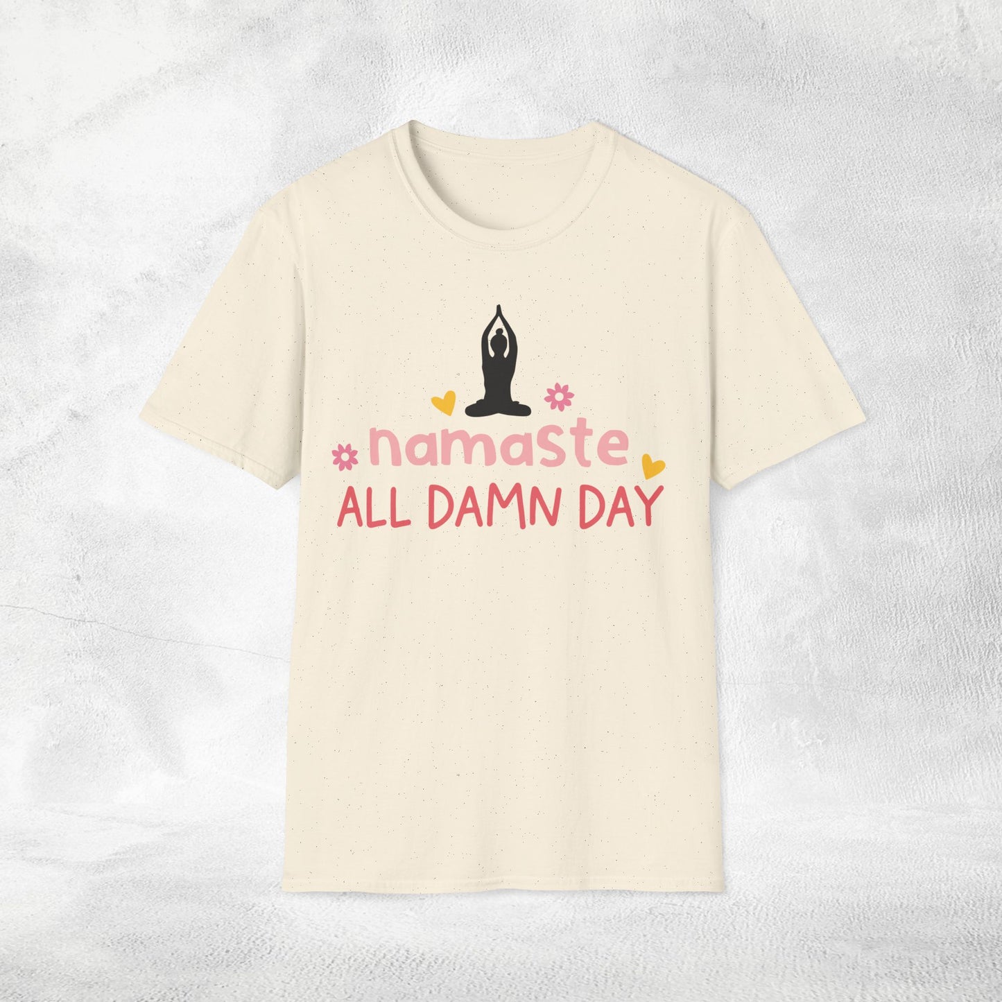 Women's yoga shirt monday namaste all damn day