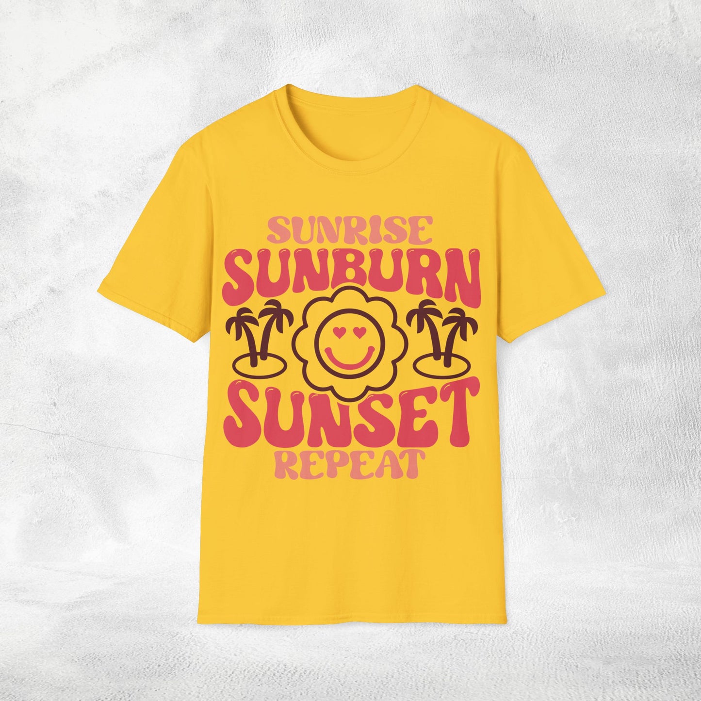 women's shirt sunrise sunburn sunset repeat