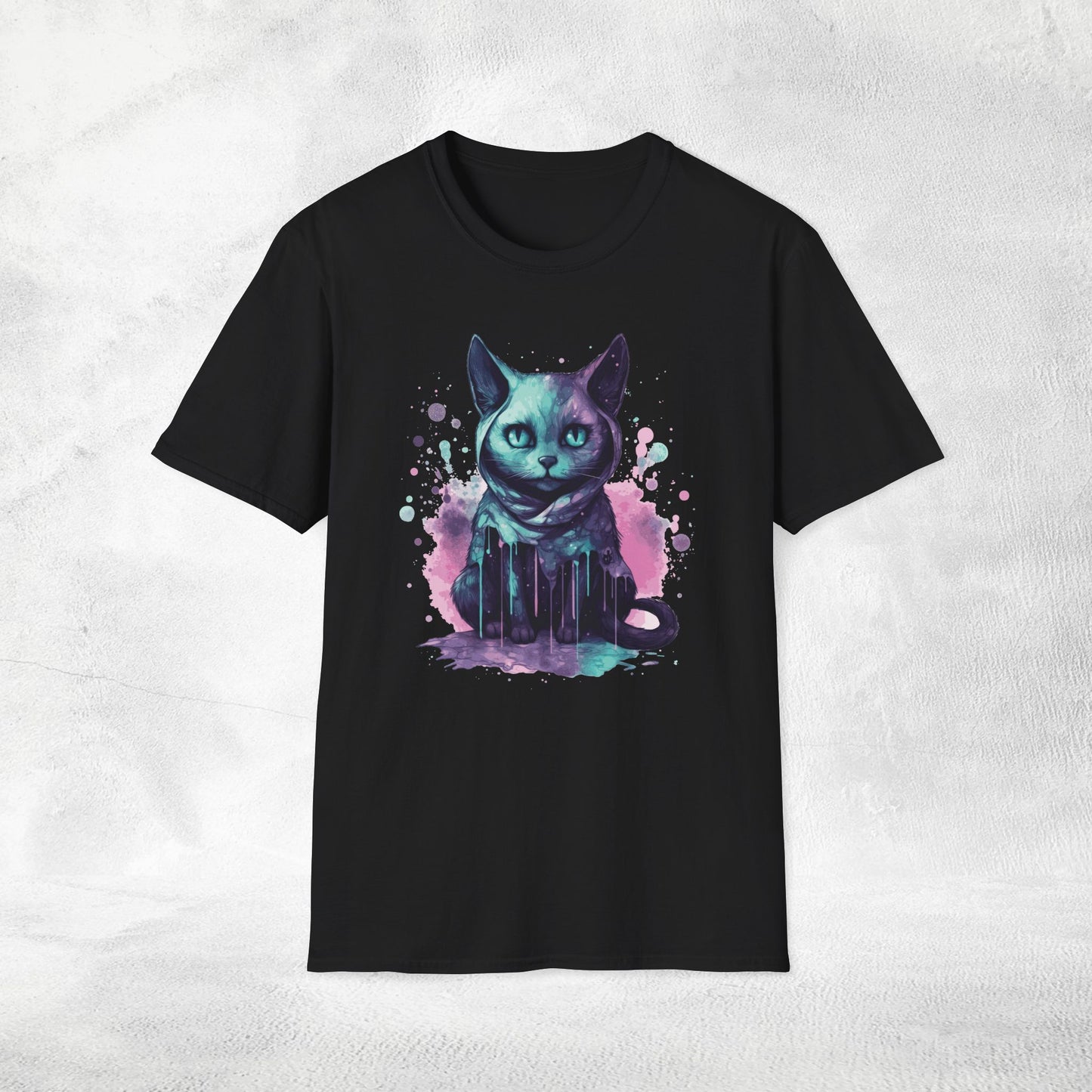 Unisex Gothic Shirt Pastel Black Cat