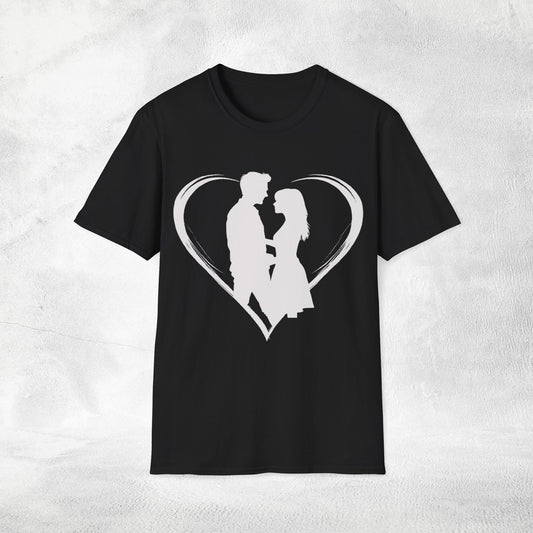 Unisex couples T-Shirt heart