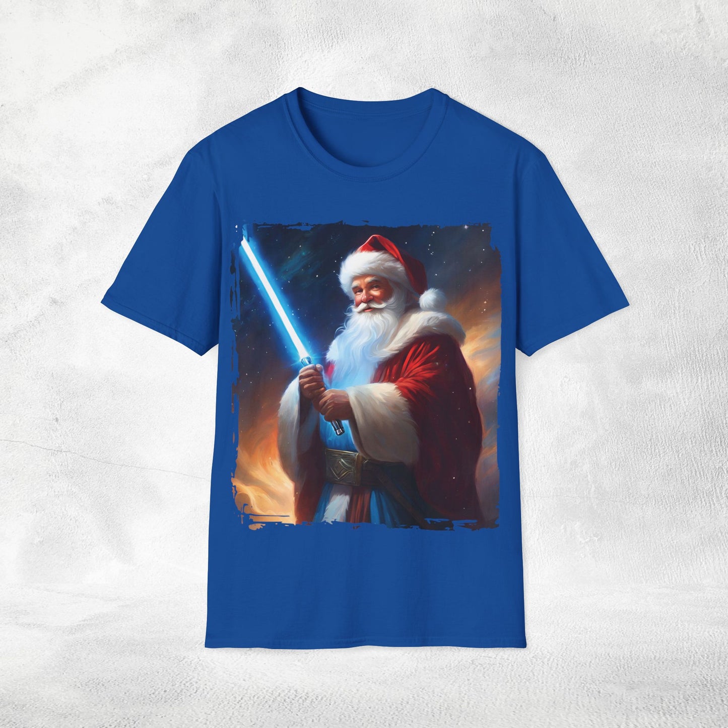Unisex Christmas Santa with Lightsaber T-Shirt
