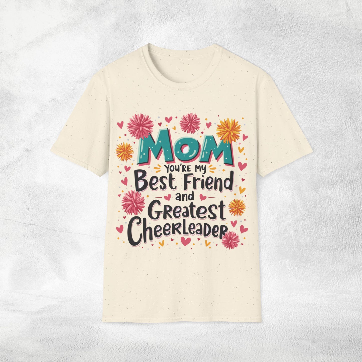 family shirt natural color edition cheerleader mom