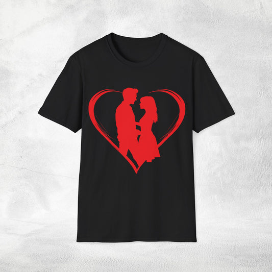 Unisex couples T-Shirt heart