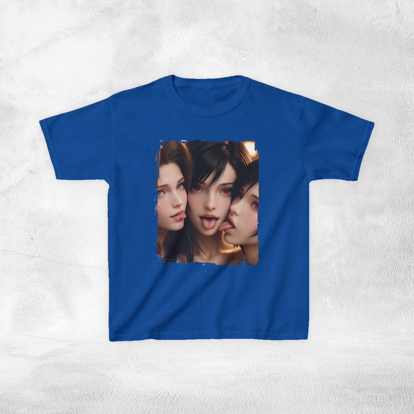 Kids  gaming shirt Final Fantasy Tifa Lockhart and Aerith Gainsborough Yuffie Kisaragi