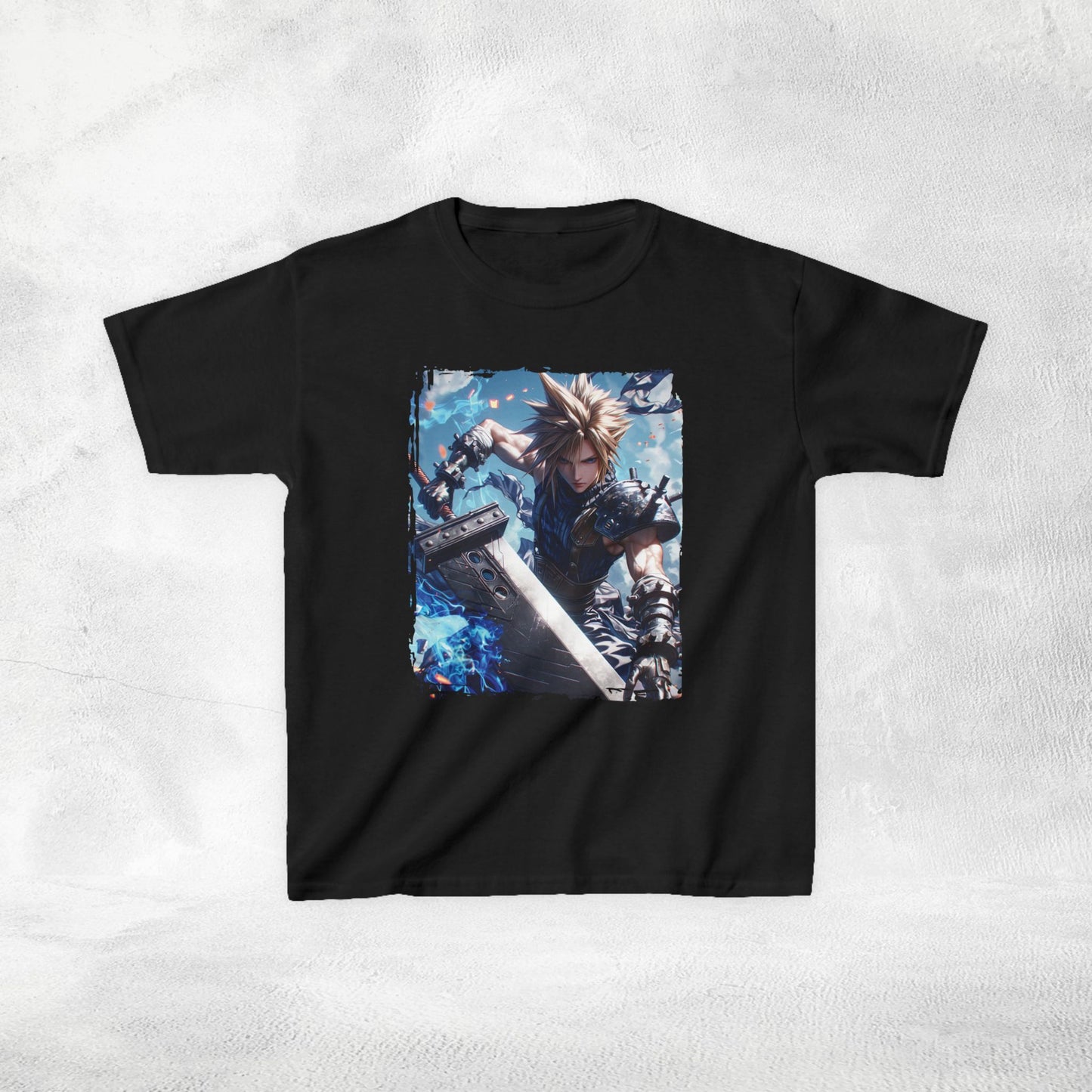 Kids  gaming shirt Final Fantasy Cloud Strife
