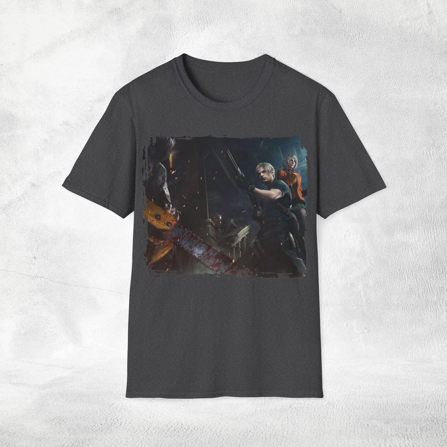 Unisex gaming shirt Resident Evil Leon and Ashley