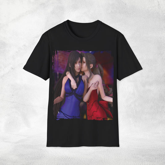 Unisex Gaming shirt Final Fantasy Aerith Gainsborough and Tifa Lockhart party