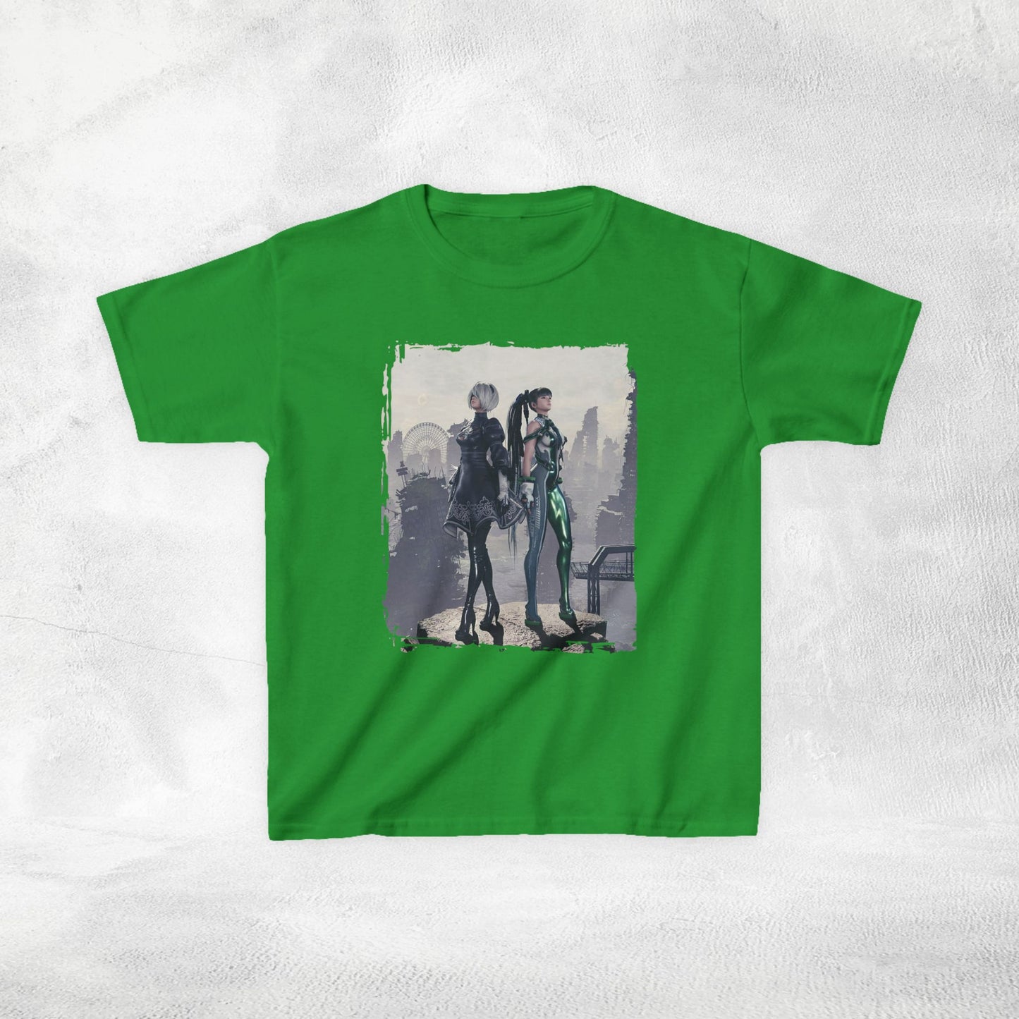 Kids  gaming shirt Stellar Blade Eve and 2B