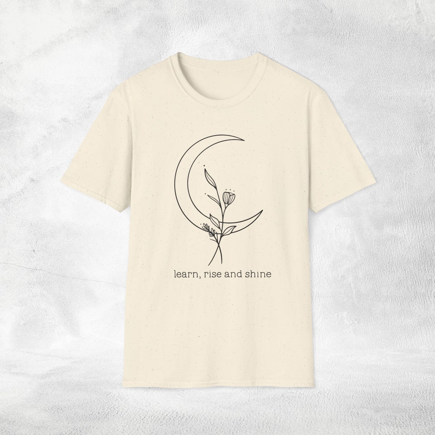 Women's Slogan T-shirt learn, rise and shine