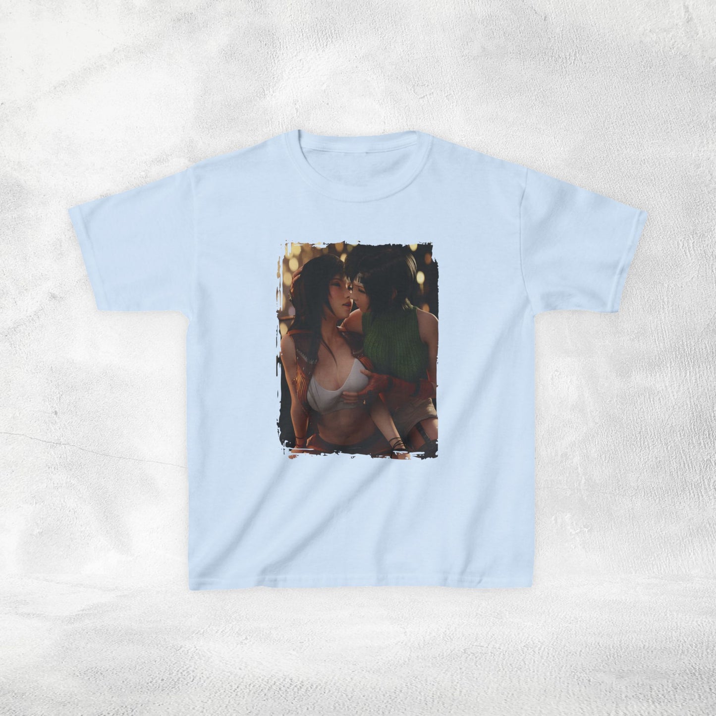 Kids  gaming shirt Final Fantasy Yuffie Kisaragi and Tifa Lockhart