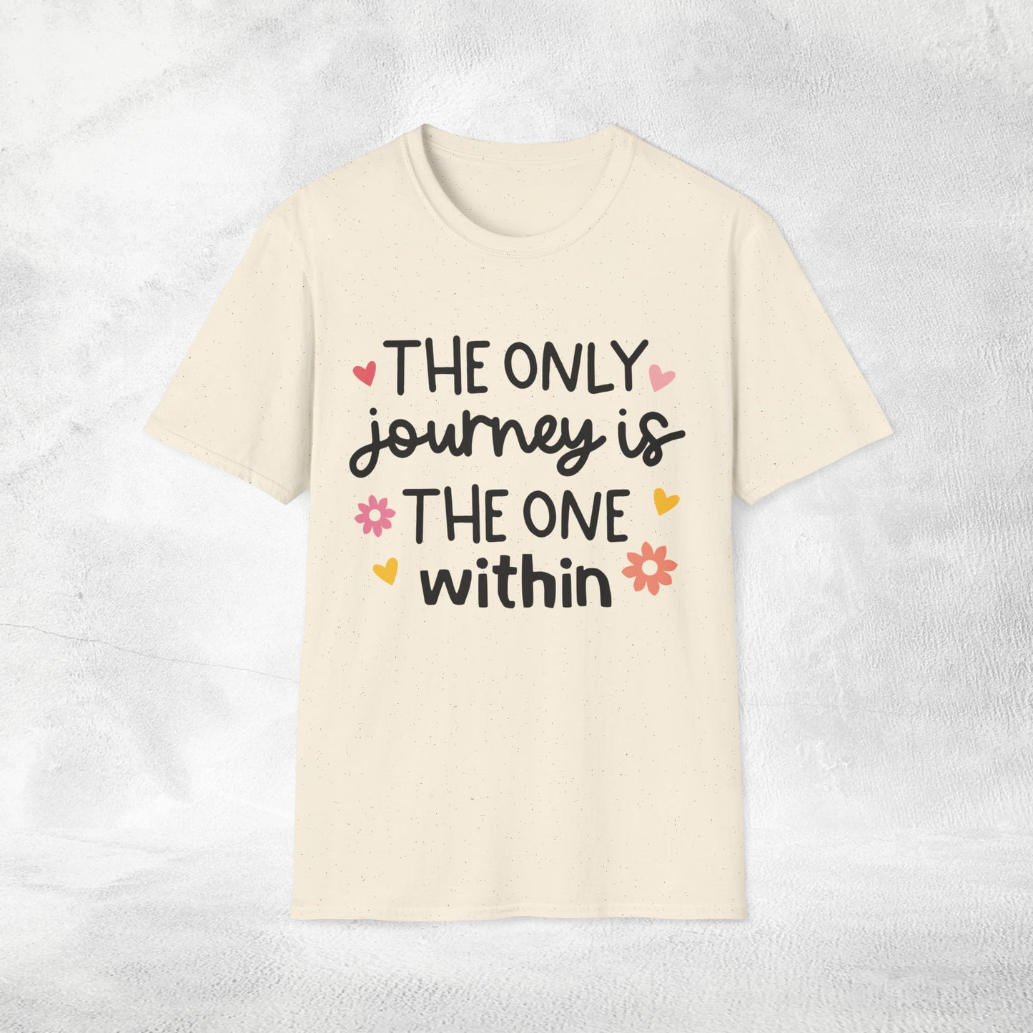 Women's yoga shirt the only journey is the one within