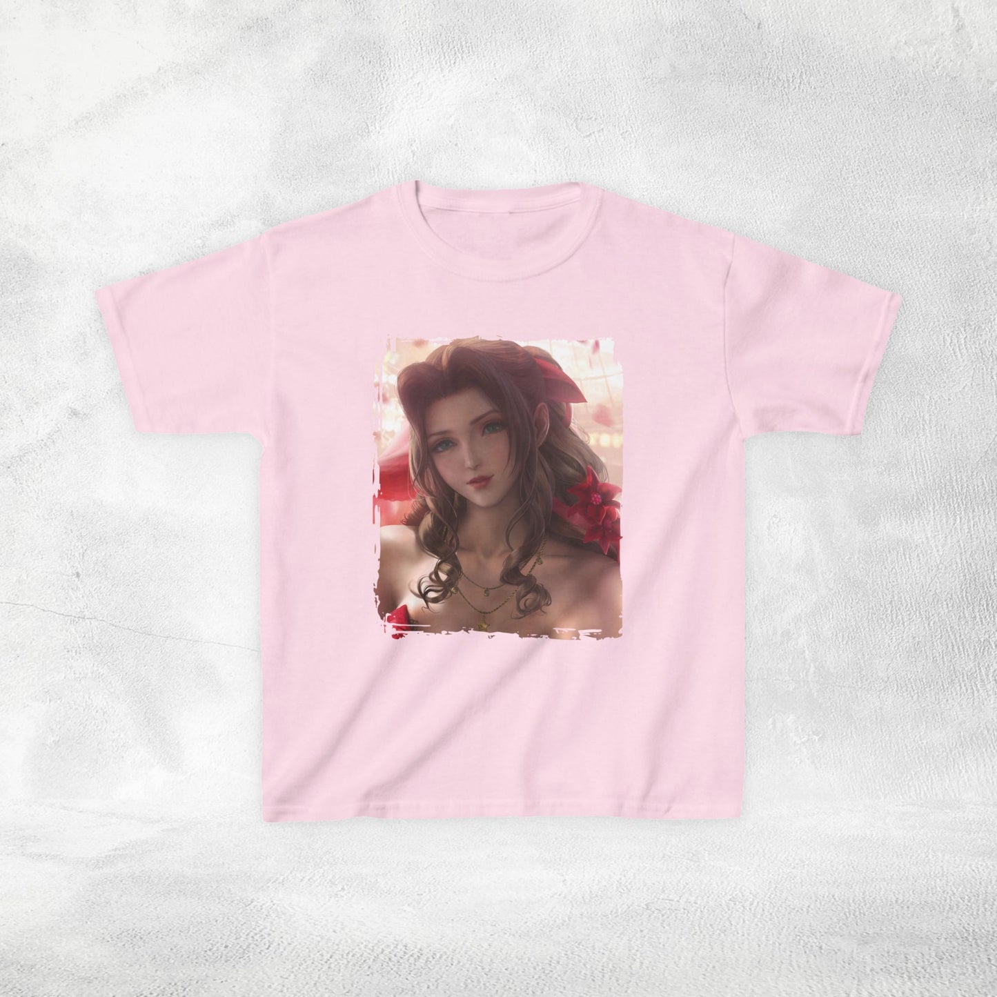 Kids  gaming shirt Final Fantasy Aerith Gainsborough