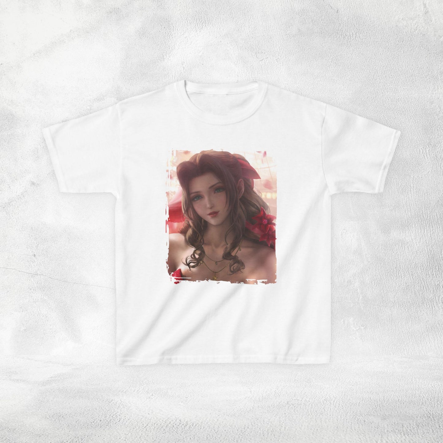 Kids  gaming shirt Final Fantasy Aerith Gainsborough