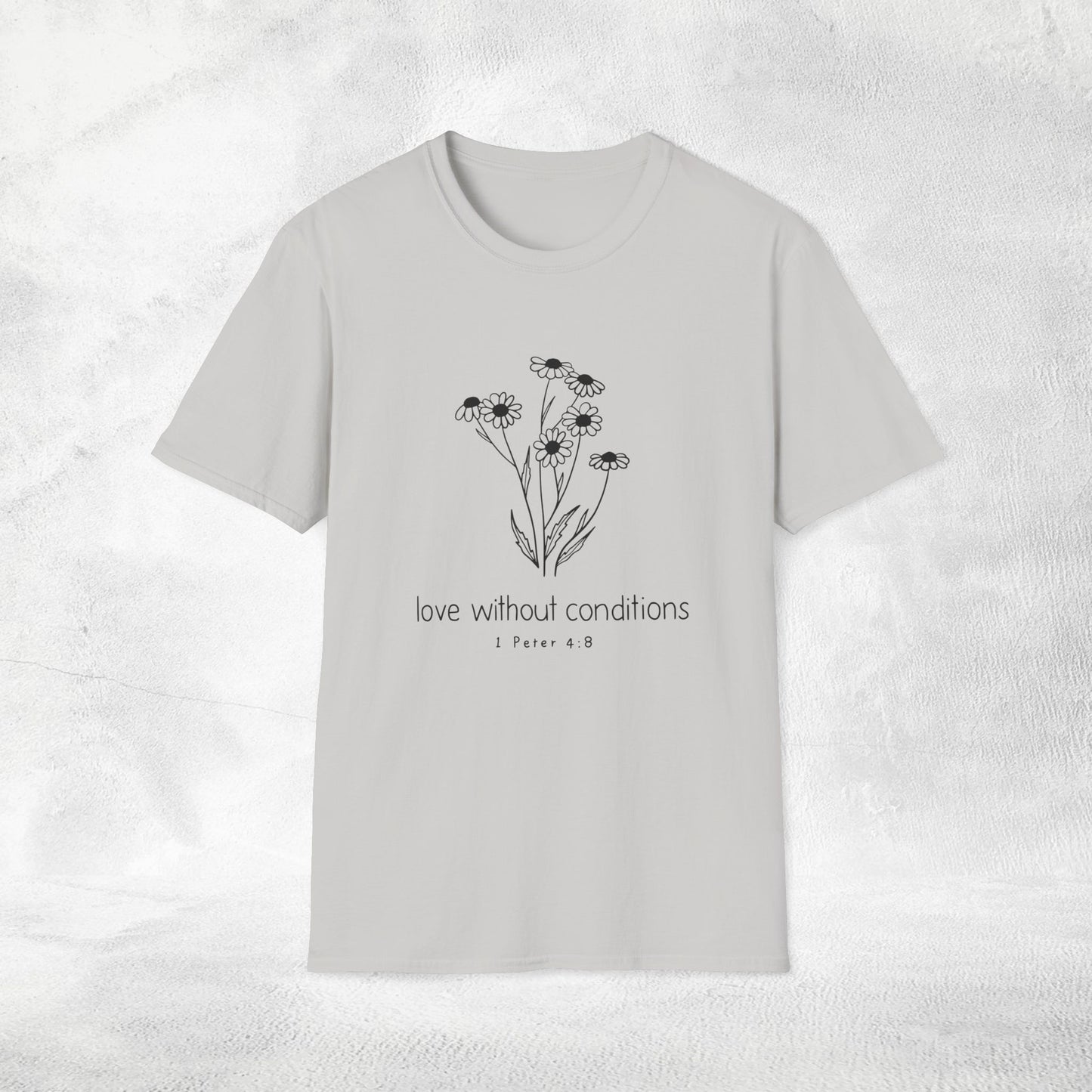 Women's Slogan T-shirt love without conditions