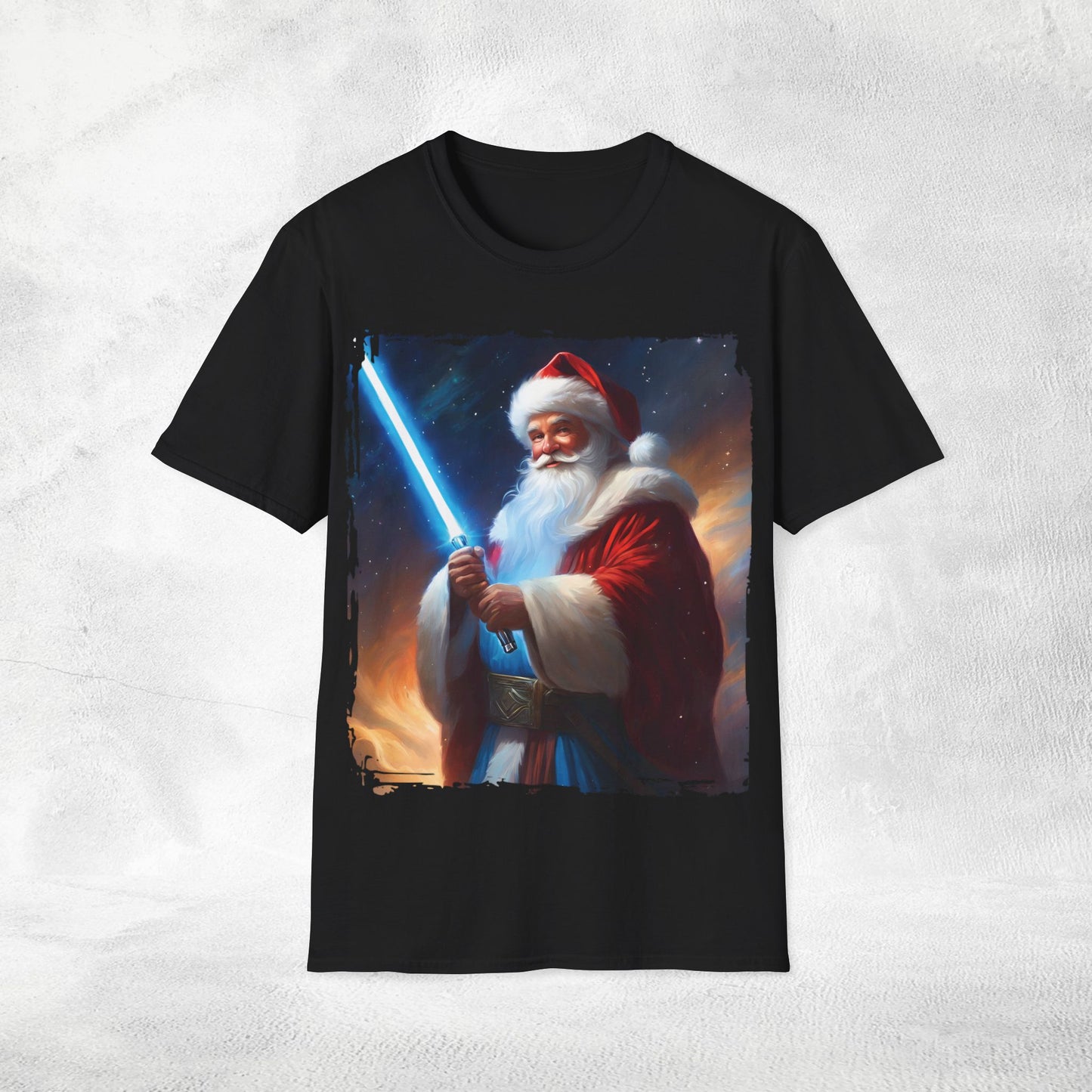 Unisex Christmas Santa with Lightsaber T-Shirt