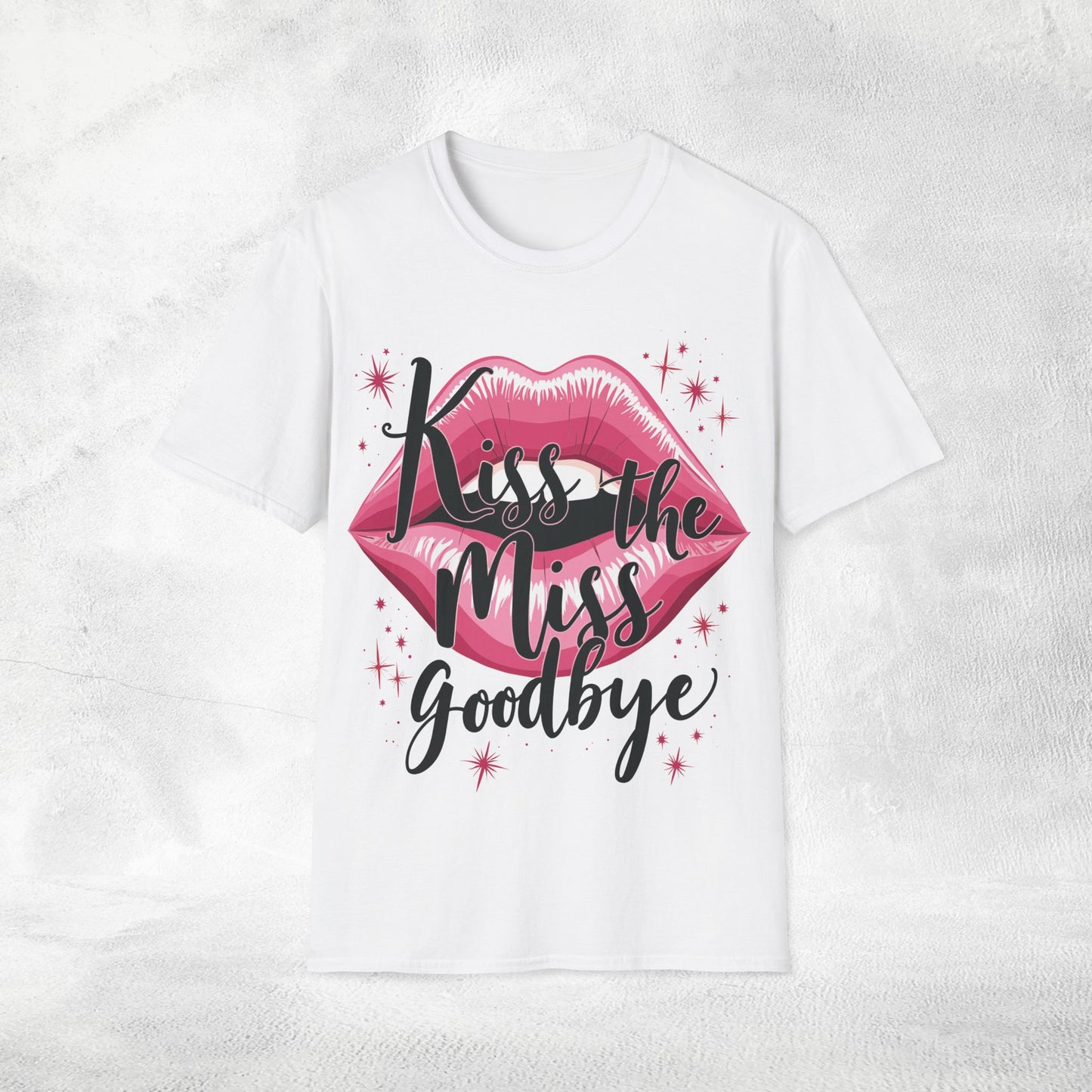 Women's T-Shirt Kiss the Miss Goodbye bachelorette party