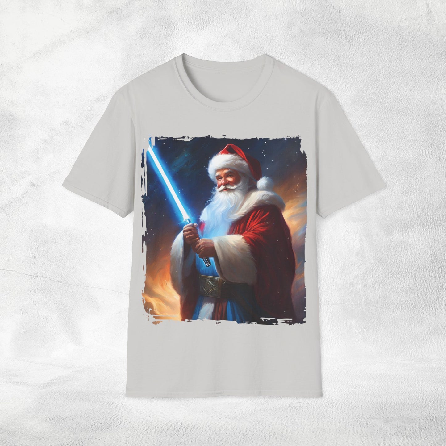 Unisex Christmas Santa with Lightsaber T-Shirt