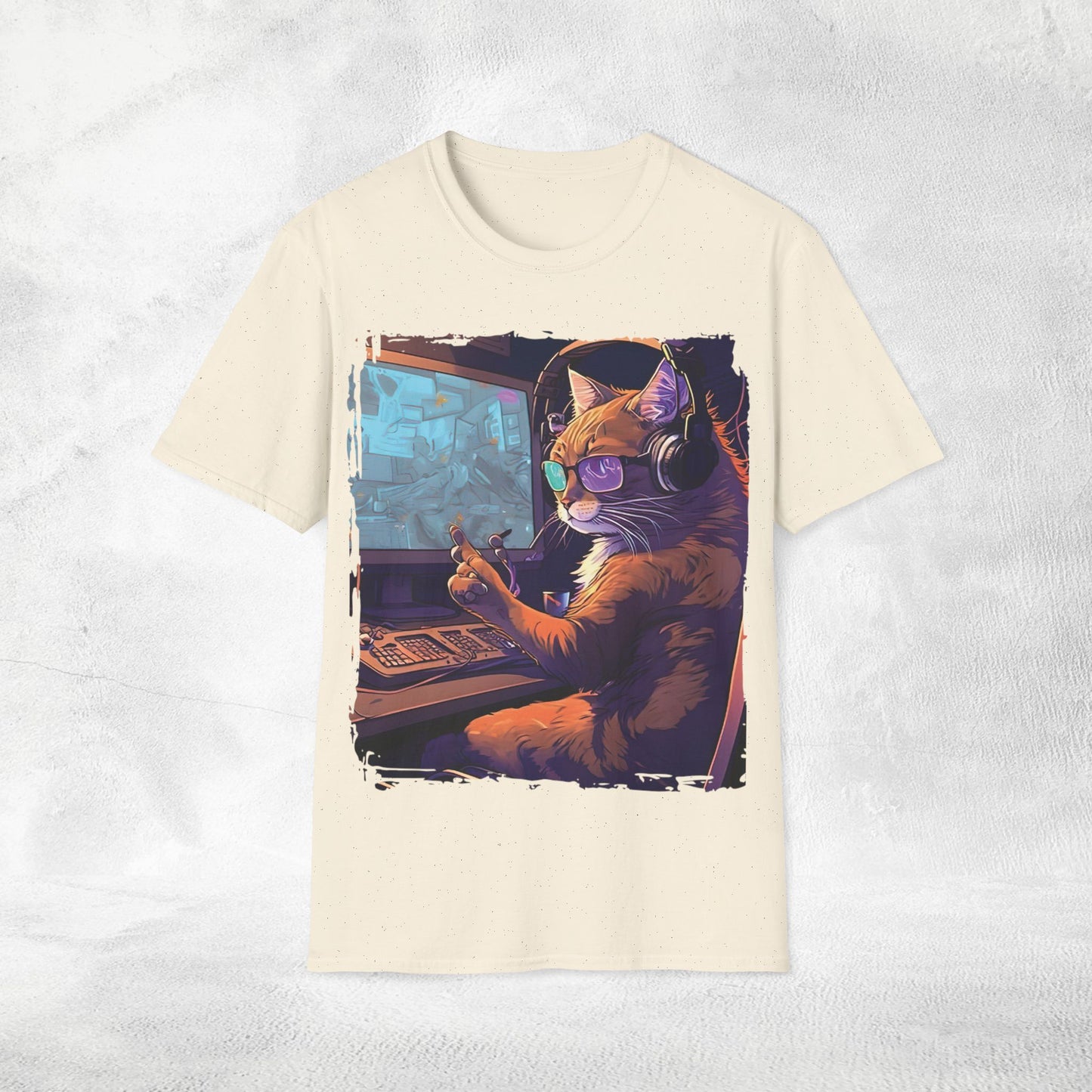 Unisex Gaming shirt Gamer Cat