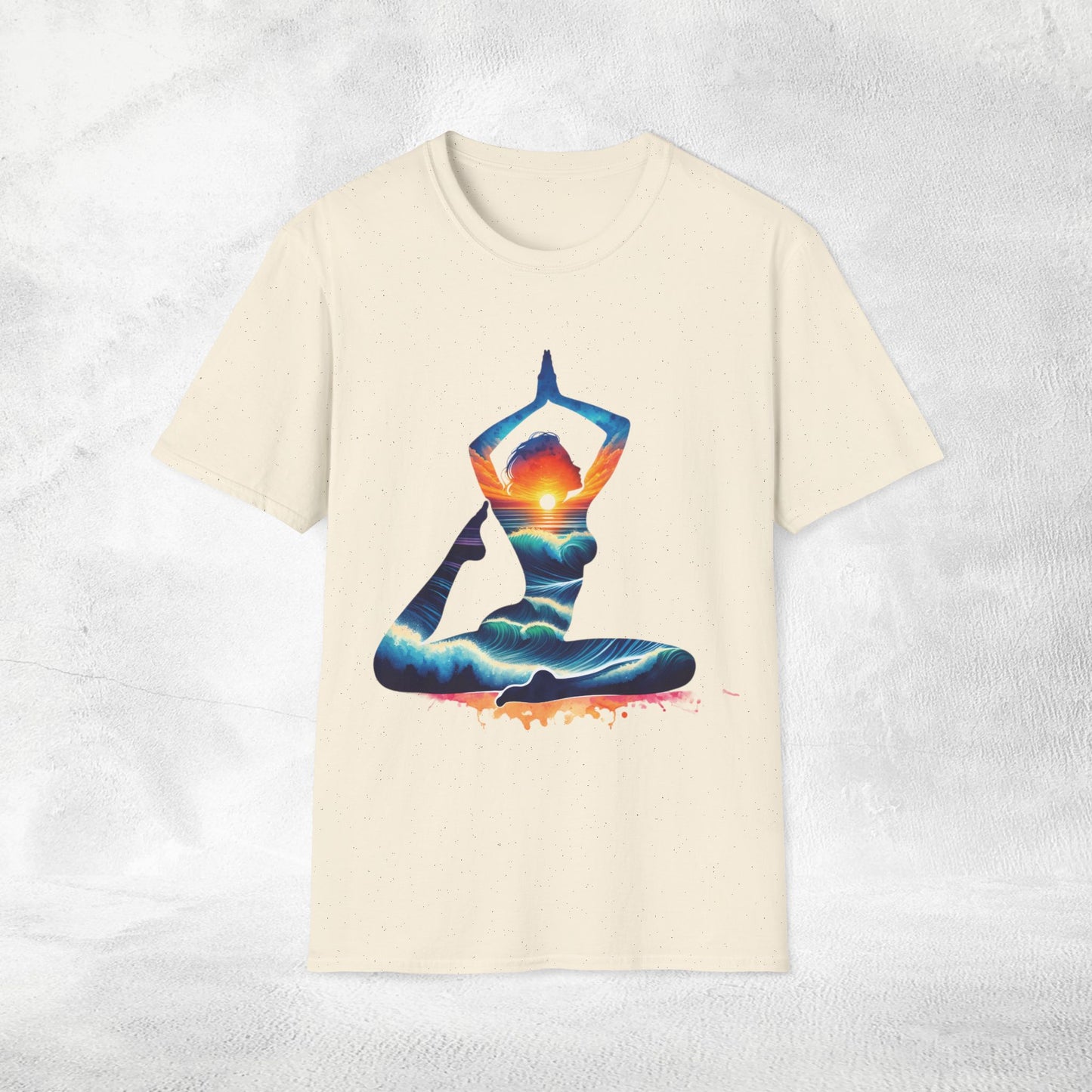 Womens yoga shirt meditate pose