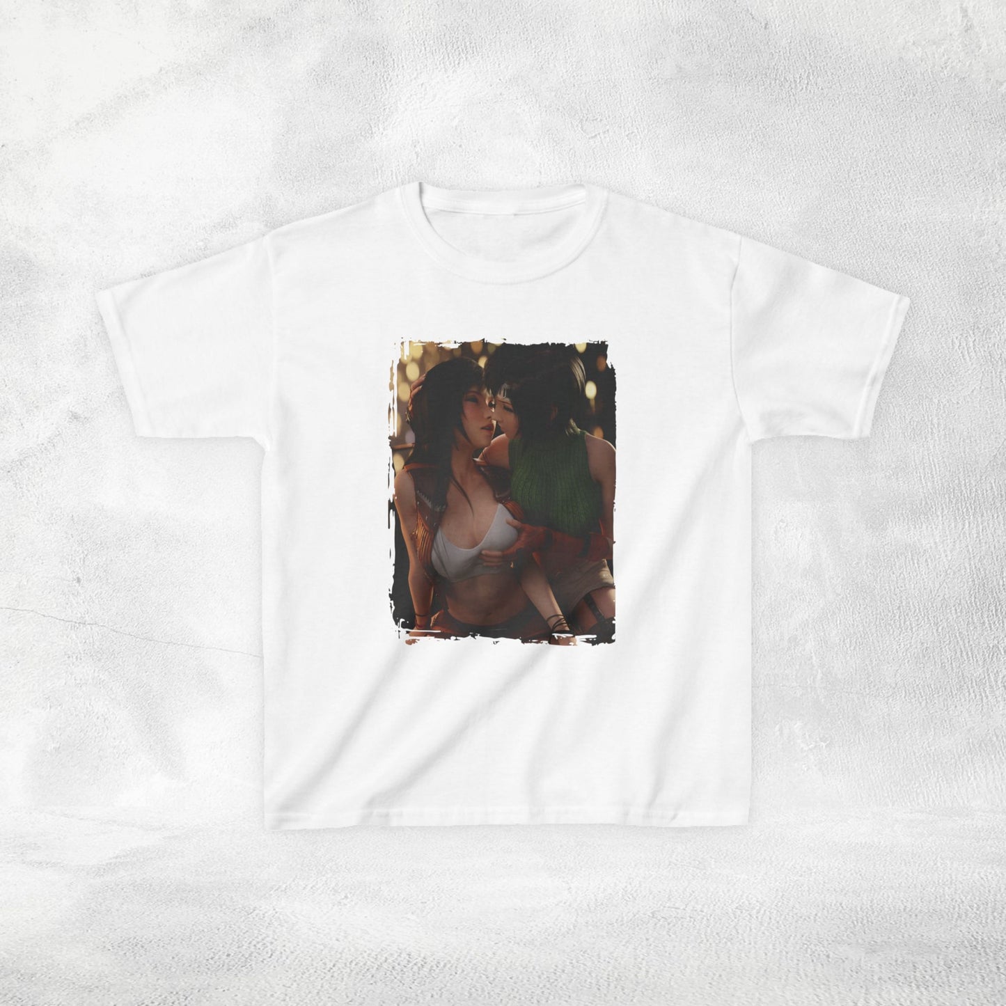 Kids  gaming shirt Final Fantasy Yuffie Kisaragi and Tifa Lockhart