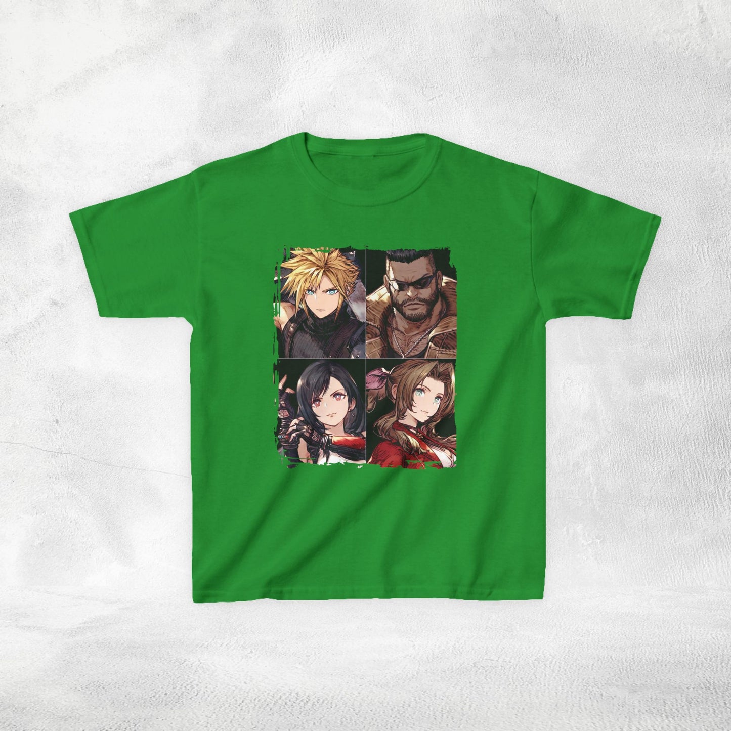 Kids gaming shirt Final Fantasy Cloud Barret Tifa and Aerith