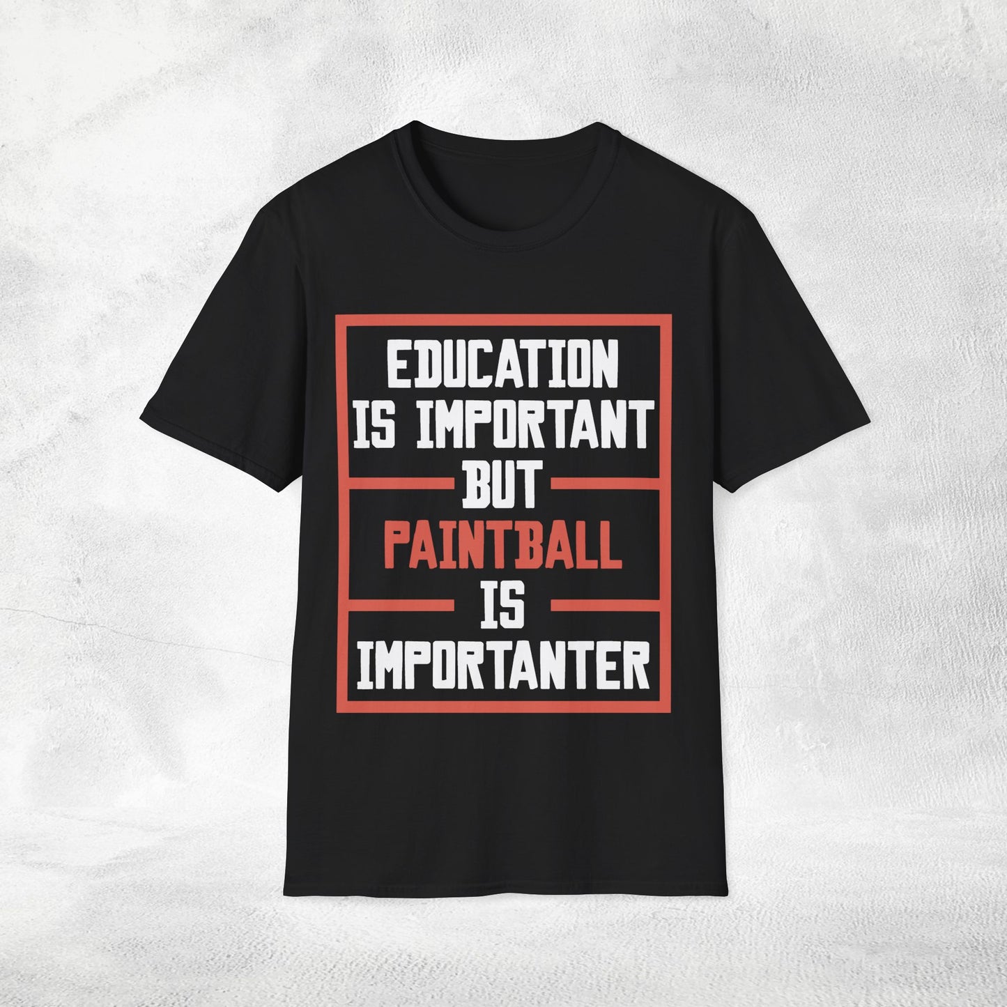 Unisex paintball shirt education