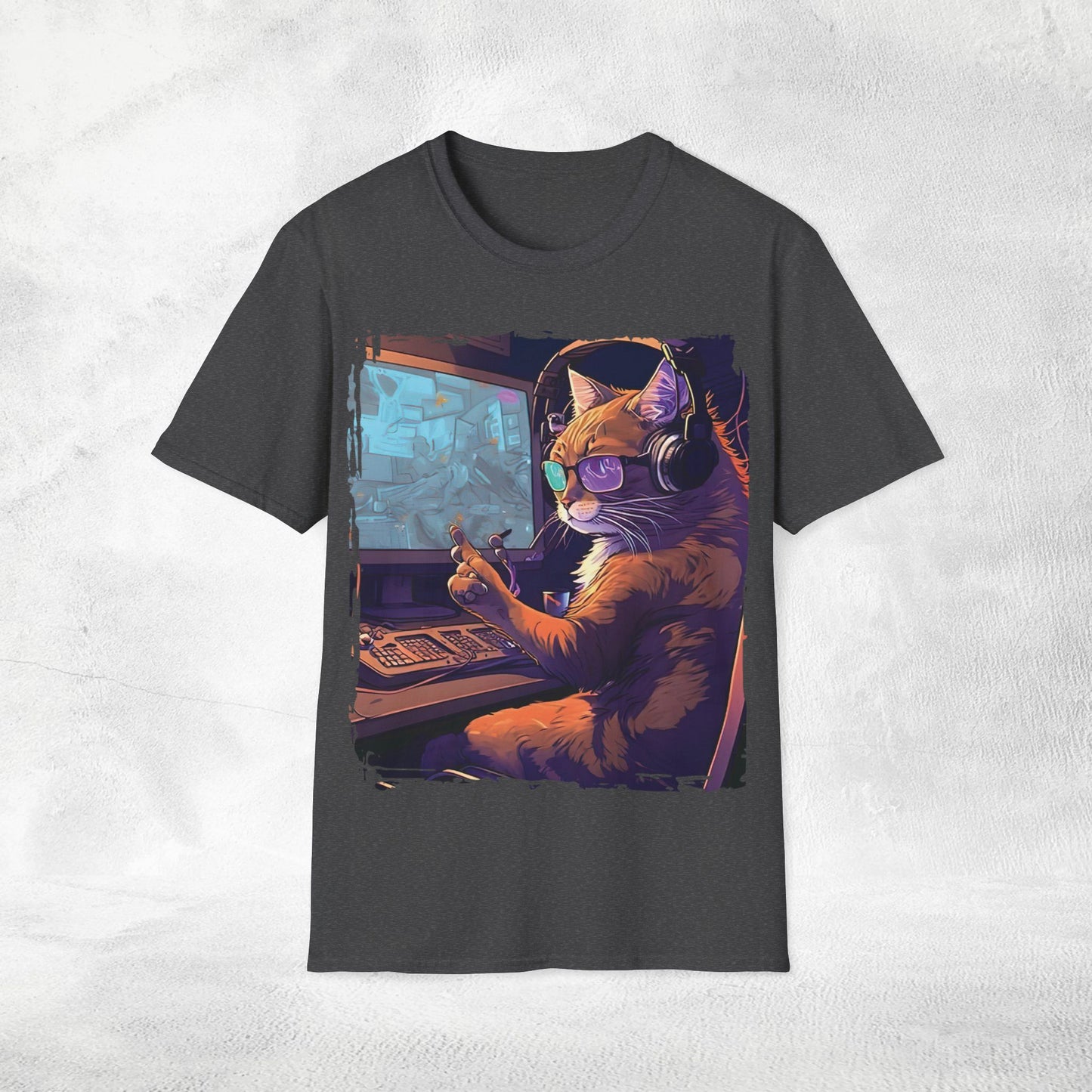 Unisex Gaming shirt Gamer Cat