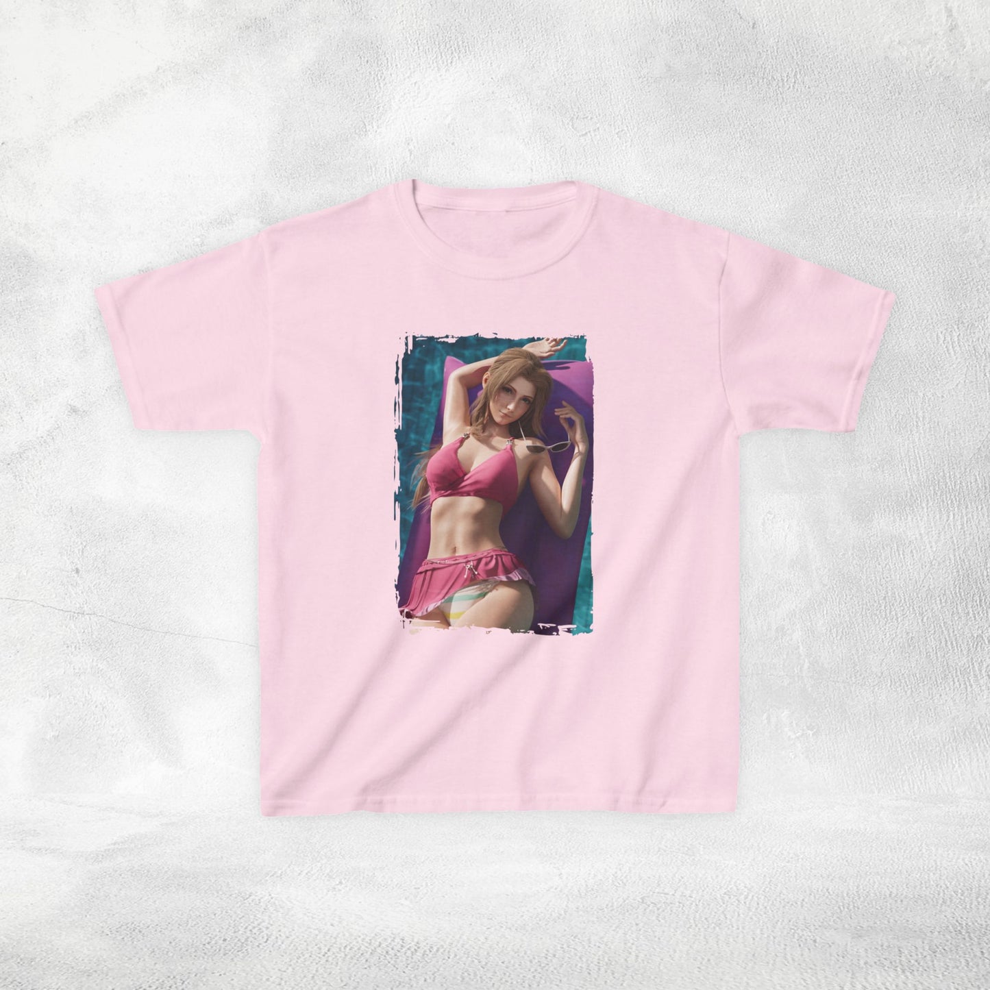 Kids  gaming shirt Final Fantasy Aerith Swimsuit