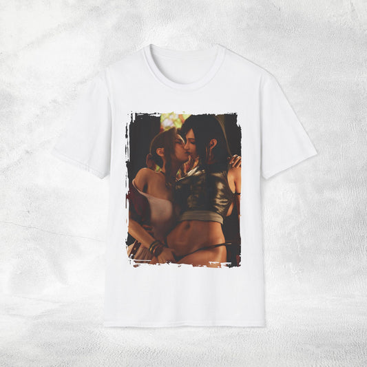 Unisex Gaming shirt Final Fantasy Aerith Gainsborough Tifa Lockhart lesbian