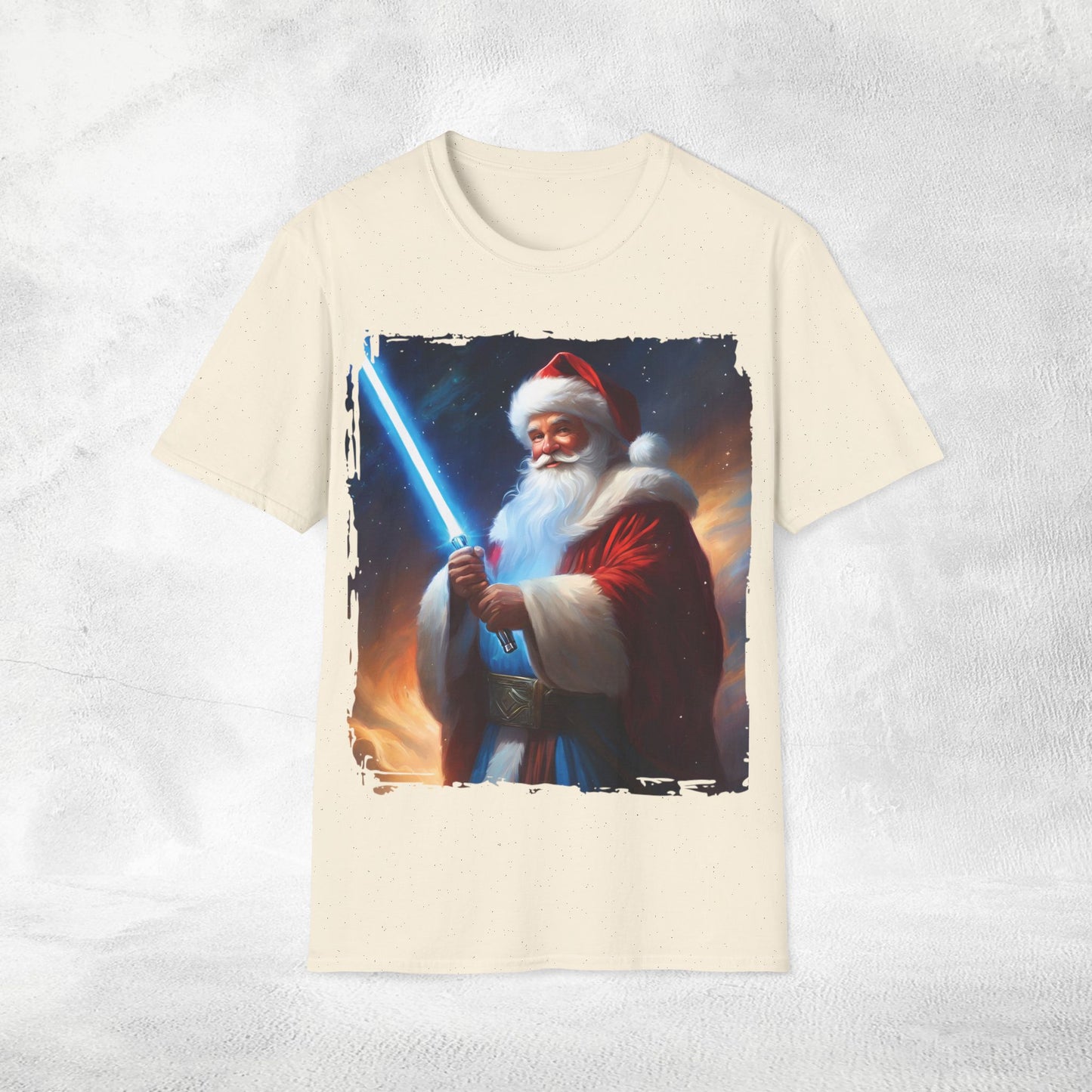 Unisex Christmas Santa with Lightsaber T-Shirt