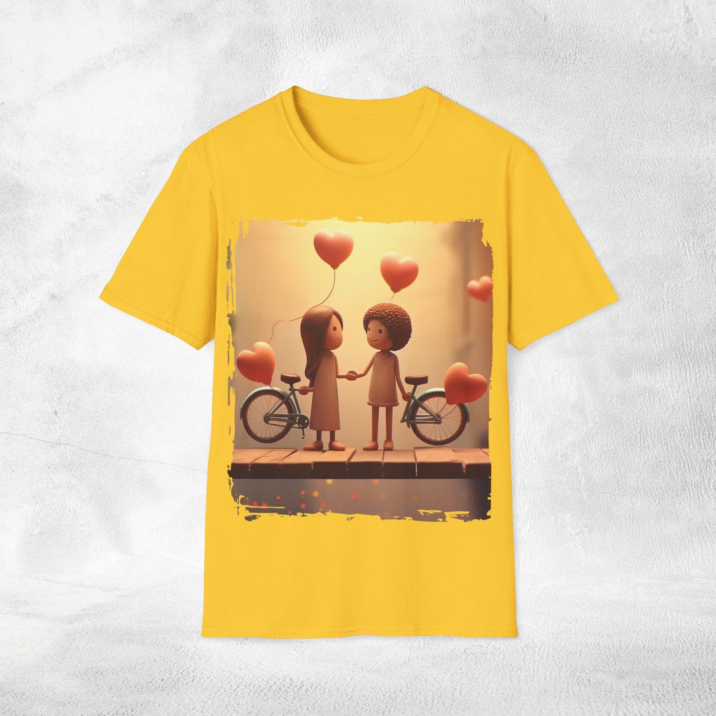 Unisex couples T-Shirt hearts