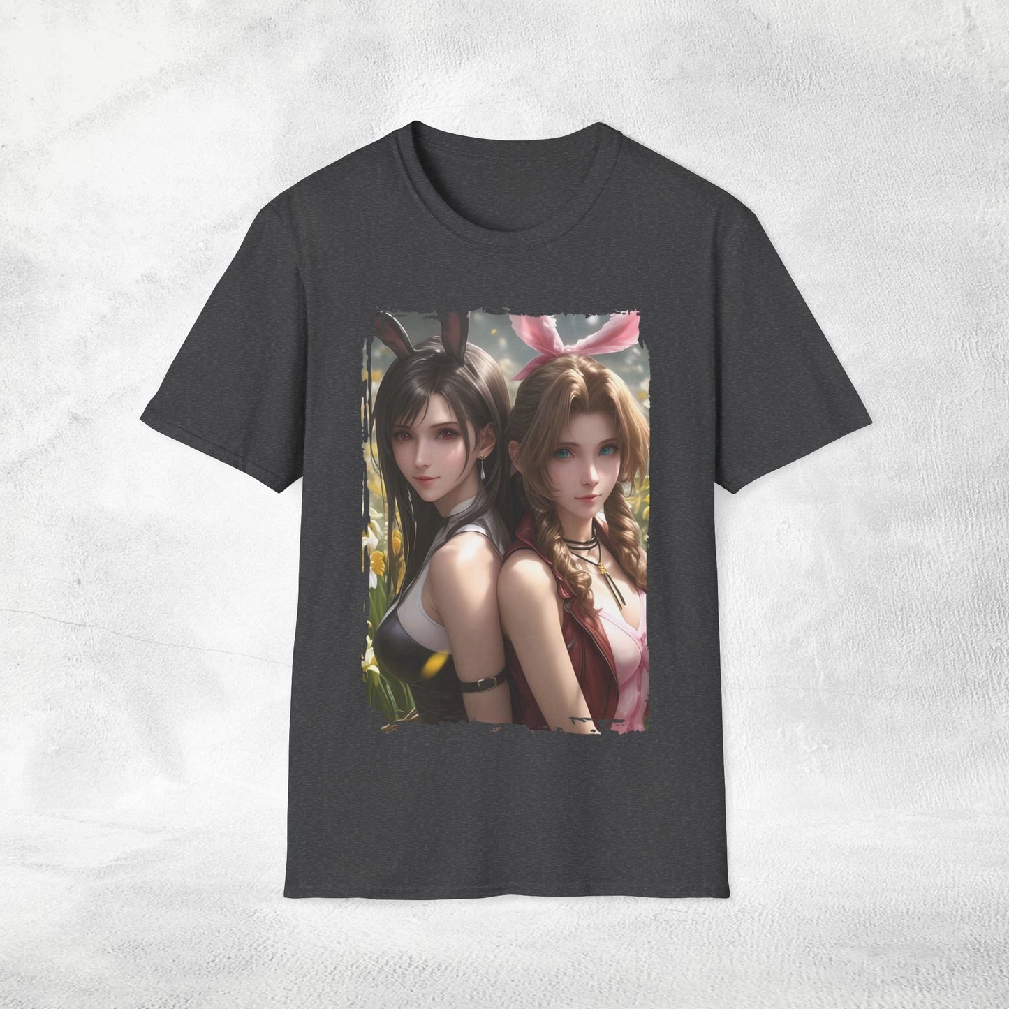 Unisex Gaming shirt Final Fantasy Aerith Gainsborough Tifa Lockhart Bunny Ears