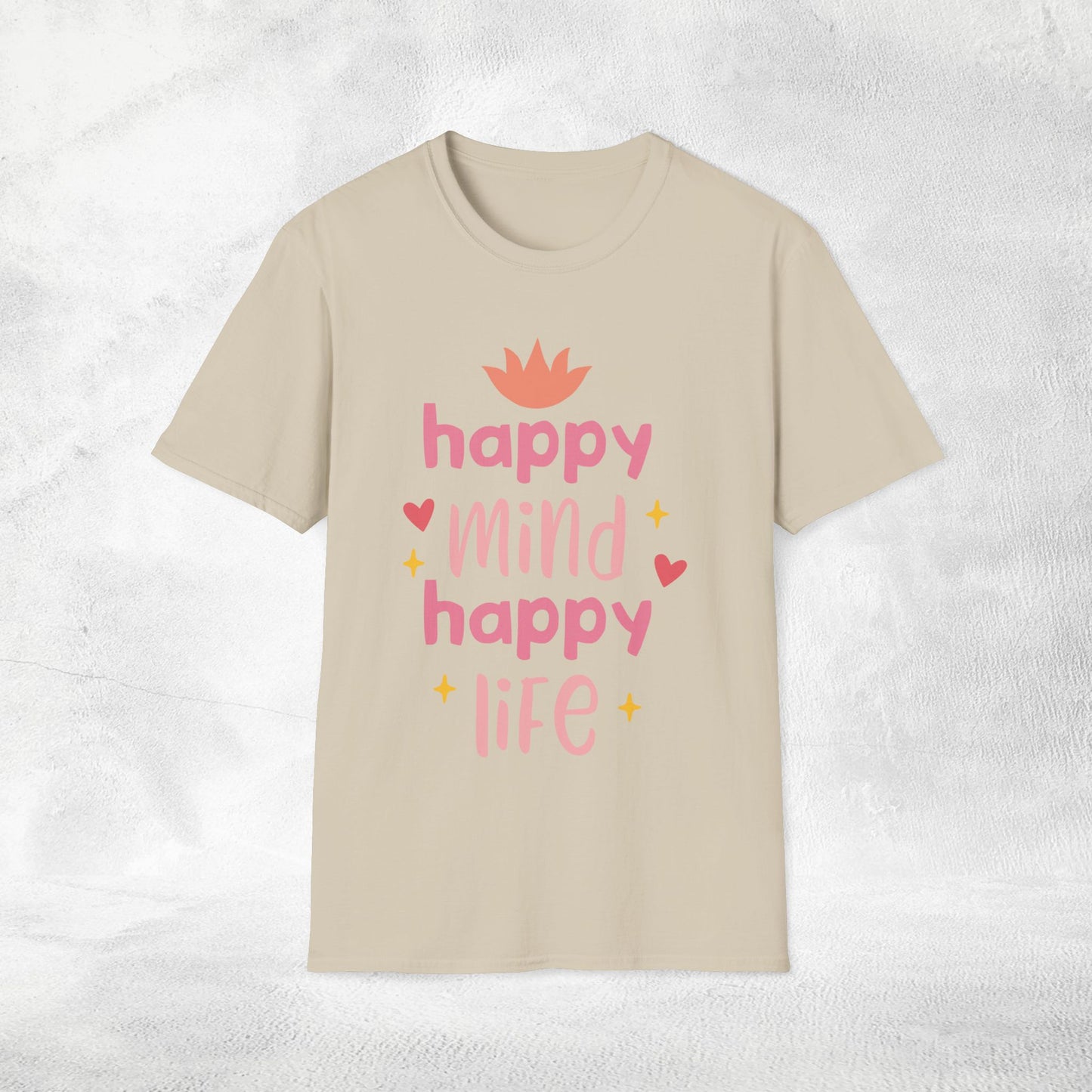 Women's yoga shirt happy mind happy life